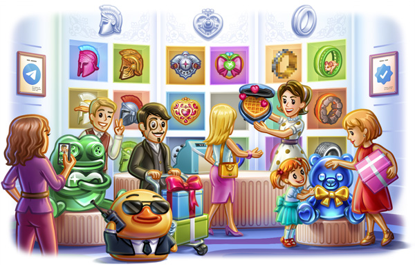 礼品市场，一次发布几个故事，自动翻译渠道