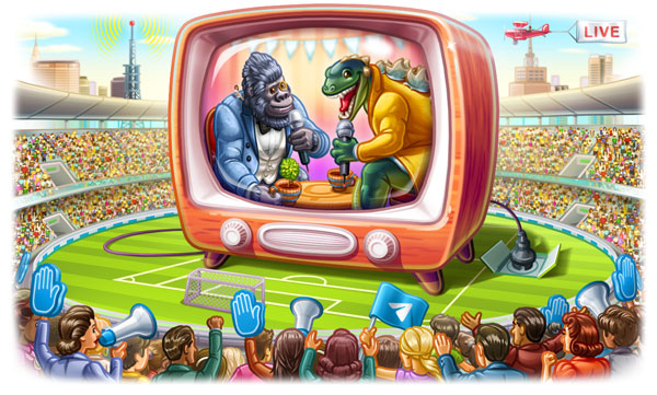 实时流，灵活转发，跳转到下一个频道，趋势贴纸等